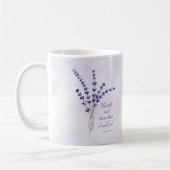 クリスチャン勇気付けられるラベンダーウィズ聖なる書物、 経典 コーヒーマグカップ (左)