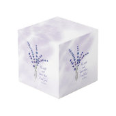 クリスチャン勇気付けられるラベンダーウィズ聖なる書物、 経典 フォトキューブ (裏面アングル)