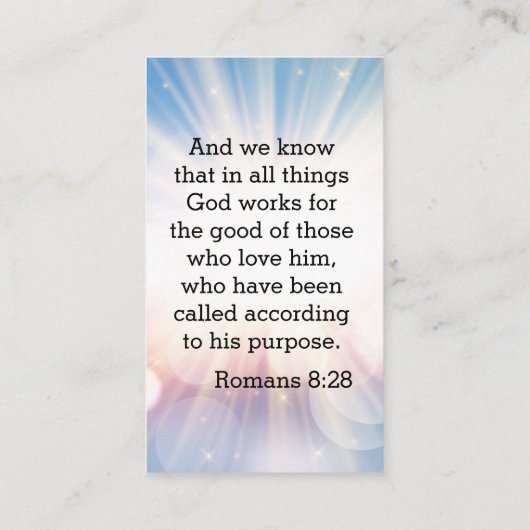 クリスチャン勇気付けられる祈りの言葉 名刺 (裏面)