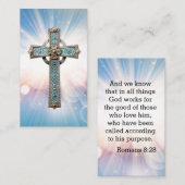 クリスチャン勇気付けられる祈りの言葉 名刺 (正面/裏面)