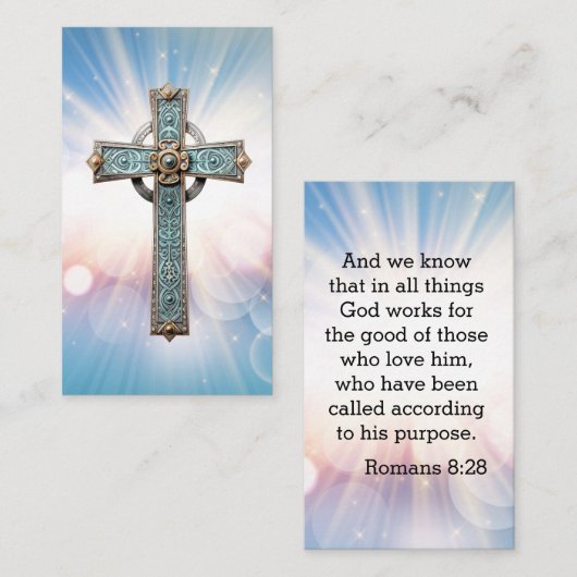 クリスチャン勇気付けられる祈りの言葉 名刺 (正面/裏面)