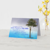 クリスチャン勇気付けられる聖なる書物、 経典挨拶 カード (黄色い花)