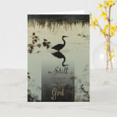 クリスチャン勇気付けられるBe Still Greeting Card カード (黄色い花)