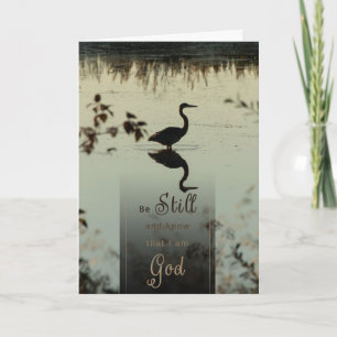 クリスチャン勇気付けられるBe Still Greeting Card カード