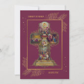 クリスチャン十字復活ファミリー写真復活祭 シーズンカード (正面)