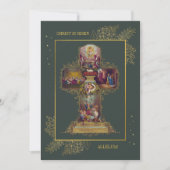 クリスチャン十字復活ファミリー写真復活祭 シーズンカード (正面)