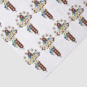 クリスチャン十字架と花 薄葉紙 (詳細)