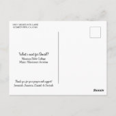 クリスチャン卒業感謝タイポグラフィ ポストカード (裏面)