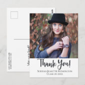 クリスチャン卒業感謝タイポグラフィ ポストカード (正面/裏面)