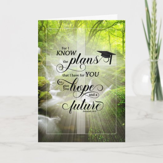 クリスチャン卒業祝いフォレストクリーク カード (正面)