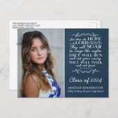 クリスチャン卒業聖書の聖句イザヤ40写真 ポストカード (正面/裏面)