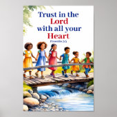 クリスチャン卿子供部屋ウォールアートに信頼 ポスター (正面)