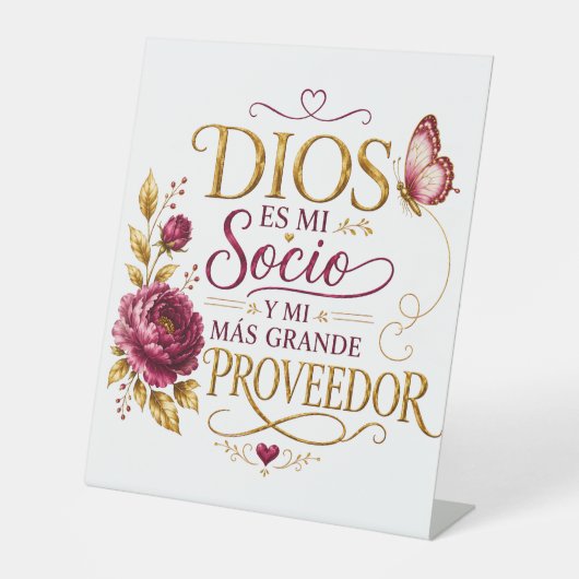 クリスチャン台座サイン | Dios es mi Socio 台座サイン (正面)