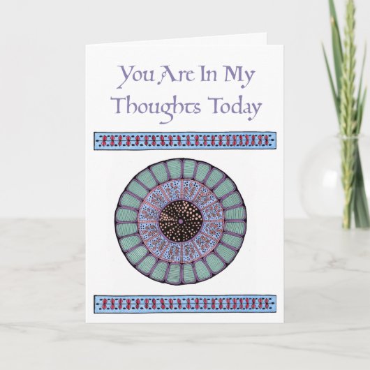 クリスチャン同情カードパープルグリーンメダリオン カード (正面)