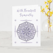 クリスチャン同情カード（紫メダリオン） カード (黄色い花)