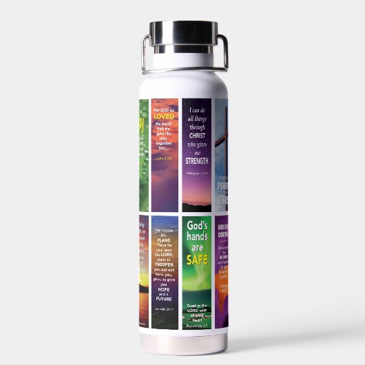 クリスチャン名前をカスタムする聖書瞑想 ウォーターボトル (背面)