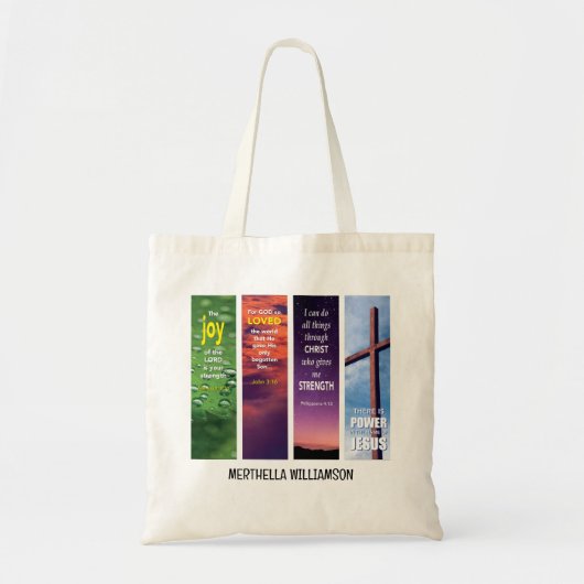 クリスチャン名前をカスタムする聖書瞑想 トートバッグ (正面)