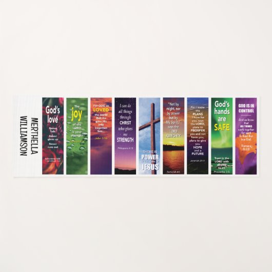 クリスチャン名前をカスタムする聖書瞑想 ヨガマット (正面(横))