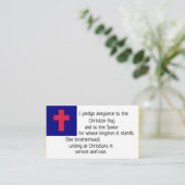 クリスチャン国旗の誓約 名刺 (スタンド正面)