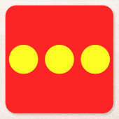 クリスチャン国旗 スクエアペーパーコースター (正面)