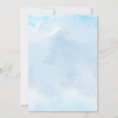 クリスチャン天国送信ブルークラウドボーイベビーシャワー 招待状 (裏面)