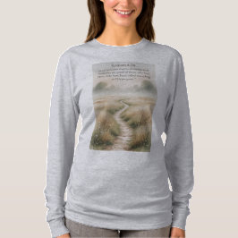 クリスチャン女性のためのローマ人への手紙8章28節 長袖Tシャツ Tシャツ
