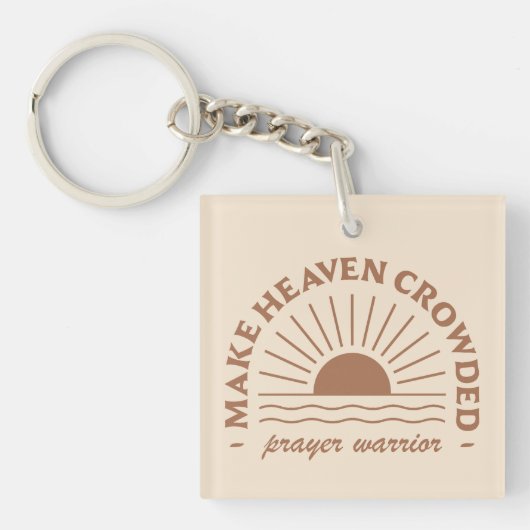 クリスチャン女性の女の子引用文ボホベージュ美学 キーホルダー (正面)