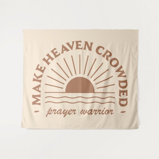 クリスチャン女性の女の子引用文ボホベージュ美学 タペストリー (正面(横))