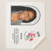 クリスチャン威厳がある誕生月花名写真 シェルパブランケット (正面)