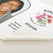 クリスチャン威厳がある誕生月花名写真 シェルパブランケット (3/4)