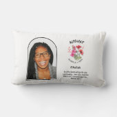 クリスチャン威厳がある誕生月花名写真 ランバークッション (裏面)