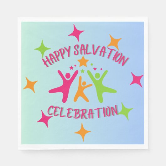 クリスチャン子供の誕生日パーティーナプキン スタンダードランチョンナプキン (正面)