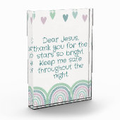 クリスチャン子供へ祈りの言葉グリーン&ピンク | フォトブロック (左)