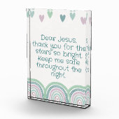 クリスチャン子供へ祈りの言葉グリーン&ピンク | フォトブロック (右)