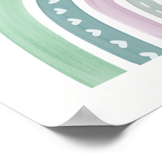 クリスチャン子供へ祈りの言葉グリーン&ピンク | ポスター (角)