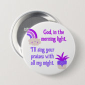 クリスチャン子供へ祈りの言葉パープル&ブルー | 缶バッジ (正面&裏面)