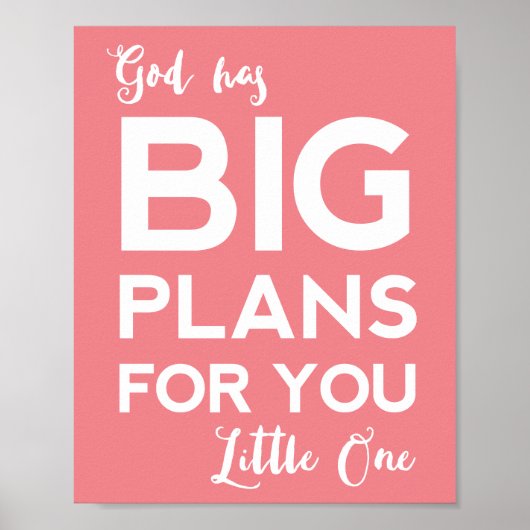 クリスチャン子供部屋プリント 神は大きな計画を持っている ポスター (正面)