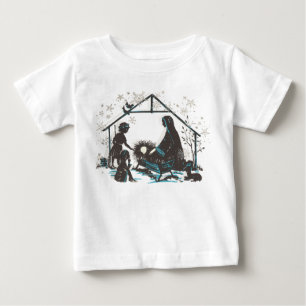 クリスチャン宗教ベビーイエズクリスマス出生 ベビーTシャツ