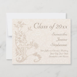 クリスチャン宗教卒業発表クリーム 招待状