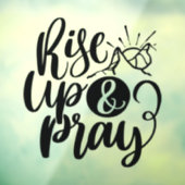 クリスチャン宗教引用文上昇と祈黒色 ウィンドウサイン (シート3)