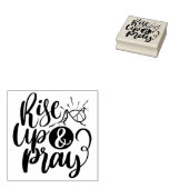 クリスチャン宗教引用文上昇と祈黒色 ラバースタンプ (押印)