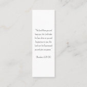 クリスチャン宗教的ミニカード祈りの言葉しおり スキニー名刺 (裏面)