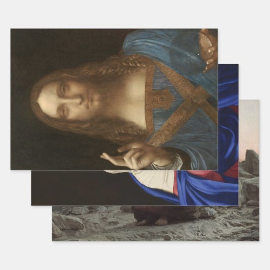 クリスチャン宗教美術選考 ラッピングペーパーシート (セット)