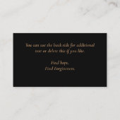 クリスチャン宗教階級タンの黒牧師 名刺 (裏面)