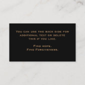 クリスチャン宗教階級タンの黒牧師 名刺 (裏面)