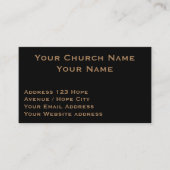 クリスチャン宗教階級タンの黒牧師 名刺 (正面)