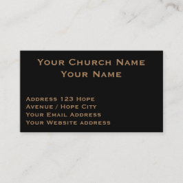 クリスチャン宗教階級タンの黒牧師 名刺