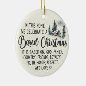 クリスチャン家庭のクリスマスに基づく セラミックオーナメント (右)