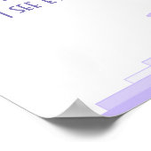 クリスチャン引用文との薄紫のアールデコ ポスター (角)