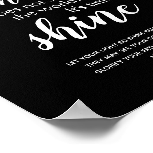 クリスチャン引用文を輝感動的かせる時間 ポスター (角)